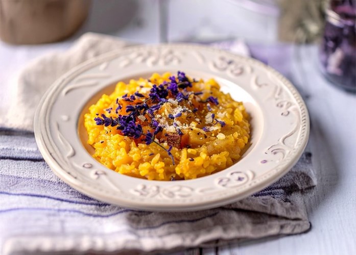 Risotto alla zucca e lavanda