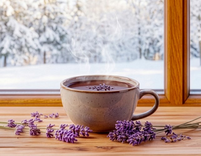 Cioccolata calda aromatizzata alla Lavanda