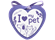Cuore in stoffa &quot;I love my pet&quot;