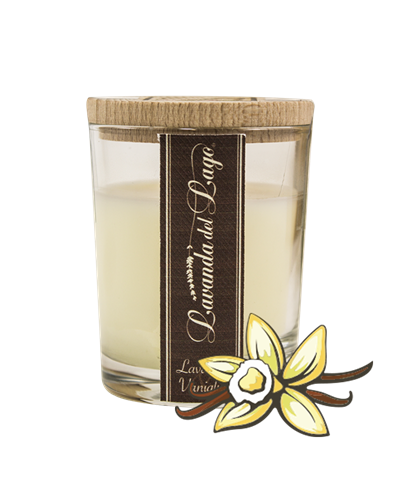 Candela Vaniglia Piccola con Tappo in Legno