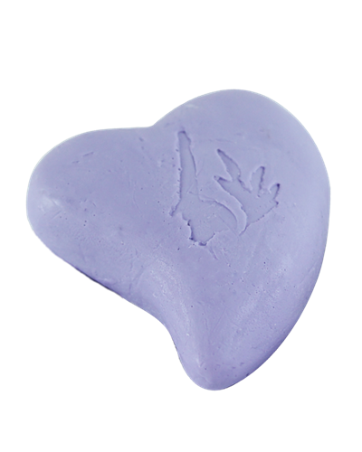 Barra de jabón en forma de corazón