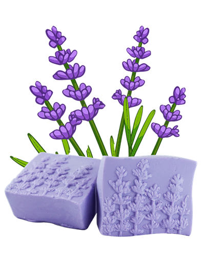 Decorated soap Lavanda del Lago